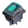 Przełącznik kołyskowy KCD2 podświetlany zielony wodoodporny 4-pin 2-pozycje 250VAC/16A 125VAC/20A