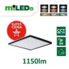 Plafoniera LED AZPO LED 12,3WCCT-L-B IP54 kwadratowy 1150lm 3000/4000/6000K barwa neutralna/ciepła/zimna czarny 31531