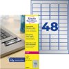 L6009-8 Typeplate labels, water-resistant, 45.7 x 21.2 mm, 384 pieces, s