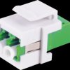 BS08-10201 Keystone module, LC duplex, OS1 / OS2, green