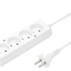 Przedłużacz 4 gniazda bez uziemienia 3m