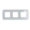 ICON Ramka potrójna zaokrąglona - efekt szkła (ramka: szara, spód: biały) szary 15-0-IRSZ-3 KARLIK
