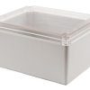 Obudowa ogólnego użytku Poliwęglan szerokość zew. 200 mm długość zew. 250 mm wys. zew. 130 mm Hammond IP65 Jasnoszary