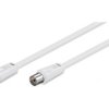 kabel antenowy, ekranowanie 100%,Biały