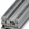 Through terminal block, spring-cage/plug-in connection, 0.08-6.0 mm², 2 pole, 32 A, 6 kV, gray, 3042735