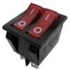 Przełącznik kołyskowy podwójny czerwony AC
