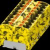 3273854 PTFIX distributor block, 18x4, black/yellow