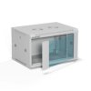 Szafa rack wisząca 19 cali 6U 600x450, drzwi szklane, tył i osłony boczne demontowalne, FLAT PACK kolor szary ALANTEC