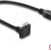 80661 USB 5 Gb/s cable, A plug to 90° Micro-B plug, 0.3 m