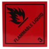 Etykieta bezpieczeństwa opis Flammable tekst Flammable Liquid
