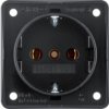 Integro Flow Gniazdo schuko mechanizm czarny mat 9418505 HAGER