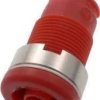 Gniazdo bezpieczne 4mm konektor 4.8mm 25A czerwone