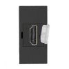 NOEN HDMI. gniazdo modułowe 22.5x45mm HDMI z zaślepką zabezpieczającą. czarne OR-GM-9010/B/HDMI