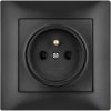 Gniazdo pojedyncze z uziemieniem VCX LC 13 Czarny