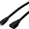 LogiLink Kabel USB USB 2.0 Złącze męskie USB Micro-B, Złącze żeńskie USB Micro-B 1.50 m czarny CU0122