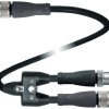 Pepperl+Fuchs 70109000 Rozdzielacz i adapter czujnika/aktuatora V15S/V15-G-0,2-PUR-U-TEE-V15-G, piny: 5, 5, 0.2 m, 1 szt