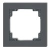 DECO Ramka uniwersalna pojedyncza z tworzywa grafitowy mat 28DR-1