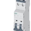 Wyłącznik automatyczny, Typ C, 2-biegunowy, 15A, 440V, 60V, Siemens, 5SY