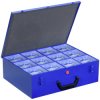 Allit 454131 EuroPlus Pro M44XH-12L Metal Case 12 Compartments Dark Blue