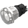 EAO 82-5572.1000 19 mm Pushbutton Alu flush/convex Screw Momentary Ag Contacts