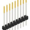 Pin header, 9 pole, pitch 2.54 mm, straight, black, 10046813