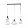 Lampa wisząca MODESTO BLACK z trzema drucianymi kloszami na GU10 na listwie 10149 TK Lighting