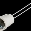 9182 E27 lamp socket, ceramic, white