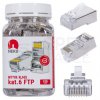 Wtyk modularny RJ45 8P8C kat.6 ekranowany FTP uniwersalny drut linka NEKU opakowanie SŁOIK 100szt.