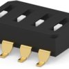 DIP switche, Off-On, 4 pole, straight, 0.025 A/24 VDC, 2319848-4