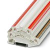Dwurzędowa złączka szynowa Phoenix Contact 14 → 26AWGWciskane PTTBS 1.5/S WH/U-BK/O-RD 16A 500 V