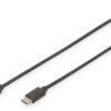 Digitus Kabel USB USB 2.0 Złącze męskie USB-C®, Złącze męskie USB-C® 3.00 m czarny konstrukcja elastyczna, ekranowanie f