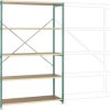 Manuflex RP1026.0001 Moduł podstawowy regału (S x W x G) 1280 x 2000 x 400 mm podłoga drewniana