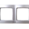 Karo Ramka Podwójna Do Łączników Ip44 Srebrny Perłowy Rh-2S/43