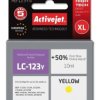Tusz Activejet AB-123YN (zamiennik Brother LC123Y/121Y Supreme 10 ml żółty)
