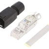 VS08RJ455QIP20BK Złącze RJ45, wtyk, il.pinów: 8, Kat: 5, złocony, 8p8c, 26AWG÷23AWG, IDC