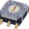 Encoding rotary switch, 16 pole, hexadecimal, straight, 100 mA/5 VDC, SA-7050B