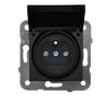 Panasonic NOVELLA Gniazdo z klapką IP44 z/u czarne 92105570M