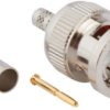 BNC plug 75 Ω, Belden 1855A, Belden 4855R, Belden 4855P, crimp connection, straight, 112955-11
