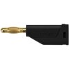 Schützinger DI FK 15 L Au/SW Spring-Loaded Plug 4mm Pin Black 1pc