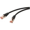 Renkforce RF-5771528 network cable patch CAT 6 black halogen-free 2 m