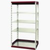Rama stojąca do systemu półek, kolor Czerwony, 4-poziomowy, materiał: Blacha stalowa, 2000mm x 1050mm, 650mm, Bott
