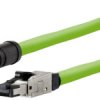kabel LAN Metz Connect 142M6X18020, 1 szt., M12, CAT 6a, SF/UTP, 2.00 m, zielony