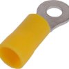 Końcówka kablowa izolowana oczkowa Cu M4 100szt żółta OKY4