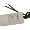Kondensator; silnikowy (rozruchowy); CBB60(C61)2,5uF/450VAC Pbf; 2,5uF; 450V AC; fi 28x55mm; z przewodami; śruba z nakrętką; She