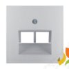 B.Kwadrat/B.7 Płytka czołowa do gniazda komputerowe podwójne UAE aluminium mat lakierowany 14091404 HAGER