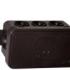 Puszka natynkowa pusta 8 wlotów VIPLAST V8 klik CZARNA IP54 80x45x41mm 038-05