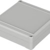 ABS enclosure, (L x W x H) 122 x 120 x 37 mm, light gray (RAL 7035), IP65, 63213200