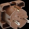 911.470 protective contact plug, brown flat design, mountable