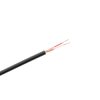 przewód 2 żyły+ekran 6mm czarny 1mb