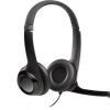 Logitech H390 Słuchawki nauszne przewód stereo czarny redukcja szumów mikrofonu, Wyciszanie hałasów regulacja głośności,